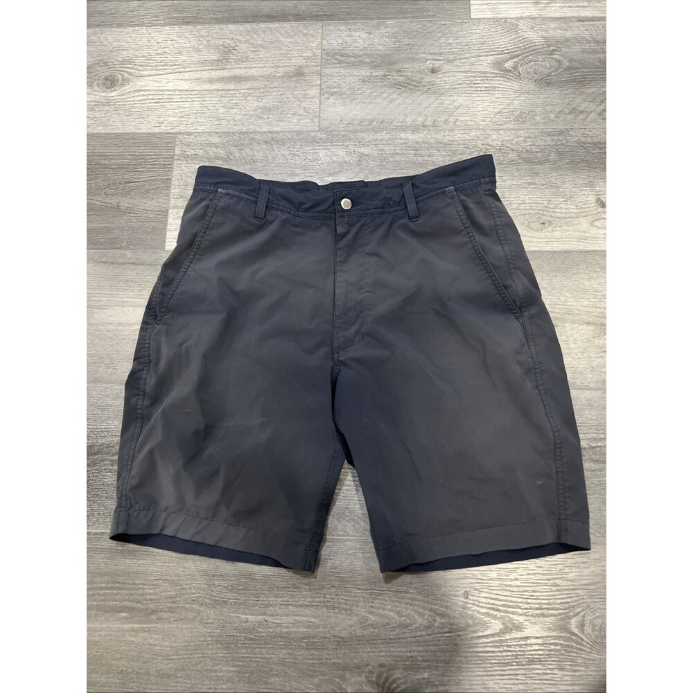 Footjoy FJ Performance Golf Chino Shorts Mens 32 Black/Navy Stretch 9” Inseam